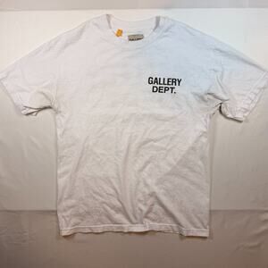 Gallery Dept White Hollywood Logo T-Shirt Mens Size Small